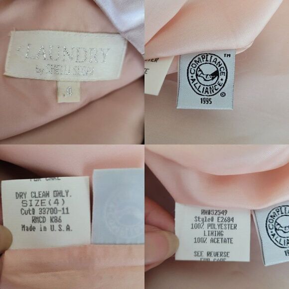 Vtg Laundry by Shelli Segal Dress Gown Sleeveless Peekaboo Bow Back Champagne 4 - Picture 3 of 11